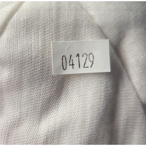 Aeropostale Crop Tee T-shirt Womens L White Semi Sheer V- Neck Short Sleeves New - Picture 13 of 13